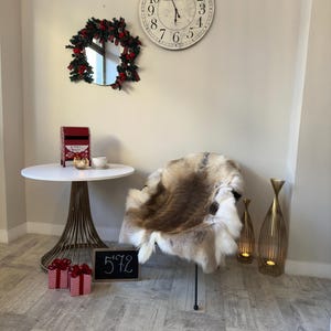 Reindeer Hide Giant 135 x 107 cm Authentic Nordic Decor Reindeer Skin Scandinavian Style Reindeer Rug Rentierfell Peau de Renne Pelle renna