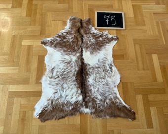 Piel de cabra rara exclusiva 106 x 91 cm Alfombra de piel de cabra genuina Cuero de primera calidad Peau de chèvre europeo Ziegenfell pelle di capra