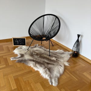 Reindeer Hide Exclusive Unique Giant Size 130 x 115 cm Reindeer Skin Scandinavian Style Reindeer Rug Rentierfell Peau de Renne Pelle renna