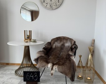 Rare Reindeer Hide Giant 146 x 105 cm Authentic Nordic Decor Reindeer Skin Scandinavian Reindeer Rug Rentierfell Peau de Renne Pelle renna