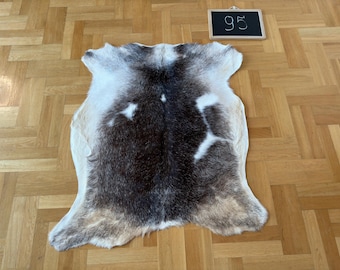 Piel de cabra exclusiva 104 x 95 cm Alfombra de piel de cabra auténtica Piel de primera calidad Peau de chèvre europeo Ziegenfell pelle di capra
