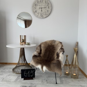 Luxurious Reindeer Hide Unique Giant Size 136 x 111 cm Reindeer Skin Scandinavian Style Reindeer Rug Rentierfell Peau de Renne Pelle renna