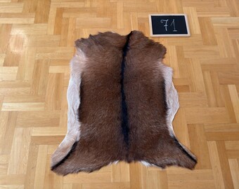 Piel de cabra exclusiva 107 x 95 cm Alfombra de piel de cabra auténtica Piel de primera calidad Peau de chèvre europeo Ziegenfell pelle di capra