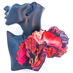 Make a Bold Statement: Extra Large Silk Flower Brooch Gift