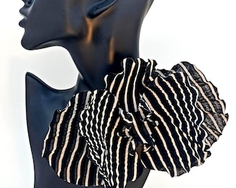 Spilla a forma di fiore 3D, 1 paio di spille in tessuto di organza, spilla a forma di nastro con fiore 3D, per abito fai da te, decorazione per giacca e matrimonio