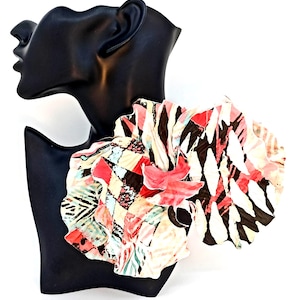 Big brooch women. Large fabric flower. Silk flower brooch. Plus size flower. Large flower pin.  Oversized brooch. Huge floral brooch.