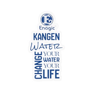 Kangen-Wasser: Verändere dein Wasser, verändere dein Leben (Aufkleber) – Blau