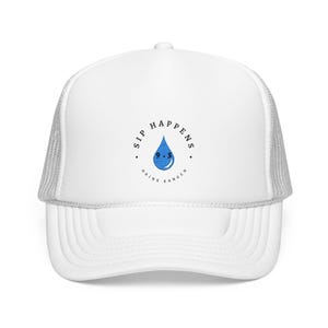 Embroidered Foam Trucker Hat, Kangen Water Supporter Cap, Stylish Snapback, Mesh Baseball Hat, Adjustable Golf Hat, Fitness Apparel