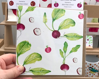 Radish Greeting Card - Designed and Printed in the UK