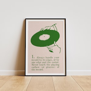 Music Wall Art Record Player Poster Band Studio Decor Retro Trendy Wall Art Custom Vinyl Record Music Poster Vintage Music Poster Trendy