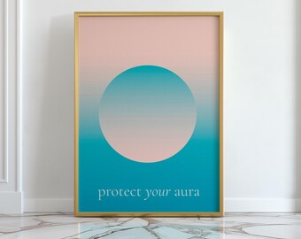 Aura Art Print, Gradient Spiritual Poster (Digital Download)