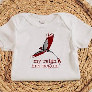 My Reign Has Begun Onesie®, Dragon Baby Bodysuit, Dungeons and Dragons Onesie®, Gamer Bodysuit, Pregnancy Reveal Onesie®, Baby Announcement
