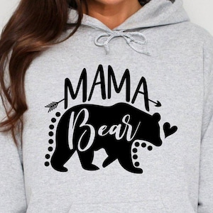 Hoodie mama beer, Moederdagcadeau, hoodie natuurliefhebber natuurliefhebber, hoodie mom Life, cadeau natuurliefhebber, cadeau hoodie vrouw