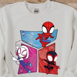 Vintage Spidey and Amazing Friends Retro Sweatshirt, Family Birthday Spidey Sweatshirt, Spidey Mom Sweatshirt, Spidey Reunion Sweatshirt