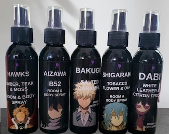 Anime Hero Inspired box. Bakugo themed box. Candle and Perfume