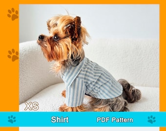 Dog Shirt Pattern (PDF) - Digital Download - Size XS