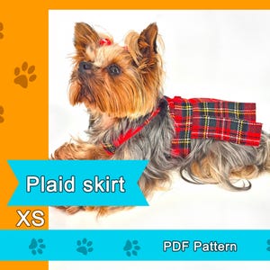 Può includere: Una gonna a quadri rossi e neri per un cane di piccola taglia. La gonna è realizzata in un tessuto morbido e confortevole ed è perfetta per mantenere il tuo cane al caldo e alla moda. La gonna è disponibile nella taglia XS. Modello PDF.