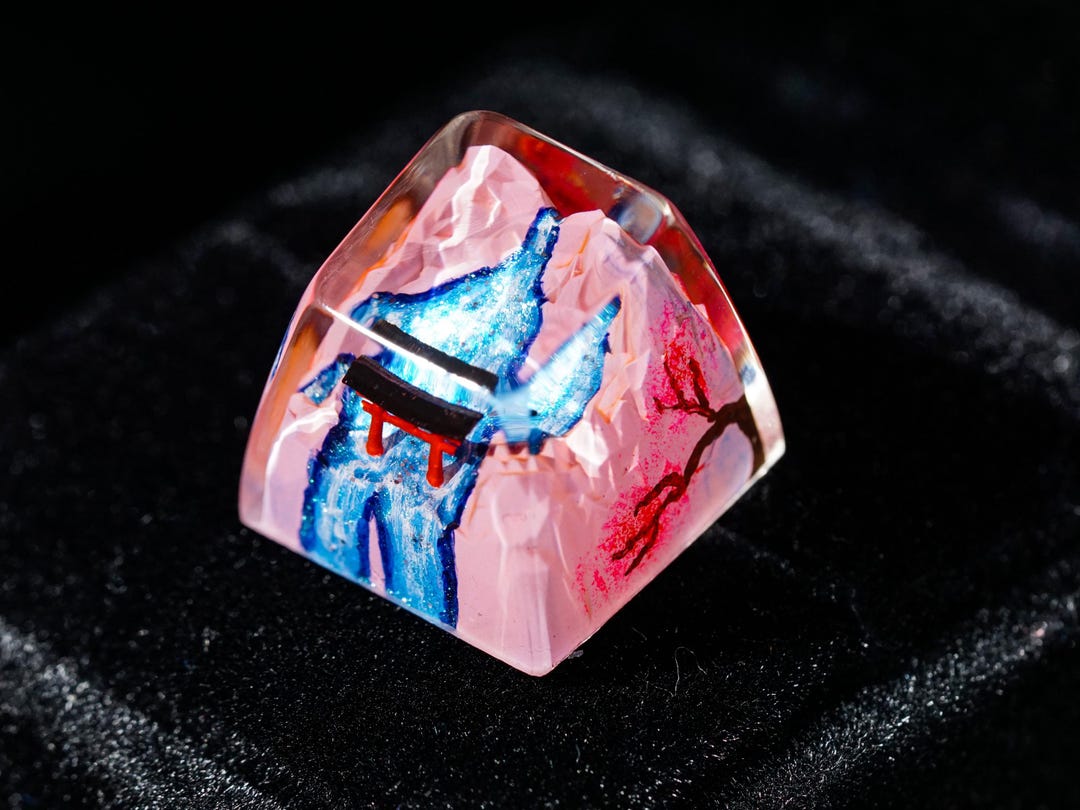 Sun Goddess Torii Gate Keycap Set – Sakura Shrine Artisan Resin Keycap ...