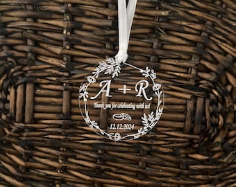 Personalisierte Hochzeit Ornament Gefälligkeiten: Massen Acryl Weihnachtsgeschenke