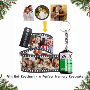 Film Roll Keychain - Film Roll Keychain with Spotify Code - Film Roll Photo Gift -  Picture Film Roll - Camera Roll Keyring - Valentine Gift