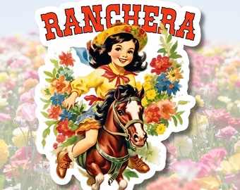 Ranchera | Matte-Finish | Vinyl | Norteña | Latinx | Cowgirl En Español | Vintage | Kitschy| Whimsy | Charra | Mariachi | Die-Cut Stickers