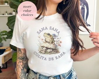 Sana San Colita De Rana / Latinx Humor / Latina Humor / Cottagecore Kidcore / Spanish Humor / Camiseta de manga corta de jersey unisex