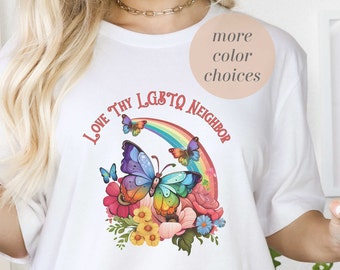 Love Thy LGBTQ Neighbor Unisex Jersey Short Sleeve Tee