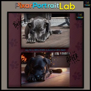 Custom Pet Portrait in Pixar Style | Transform Your Pet Photo into Disney Animation | Digital Pet Art | Dog Cat Portrait | Memorial Gift