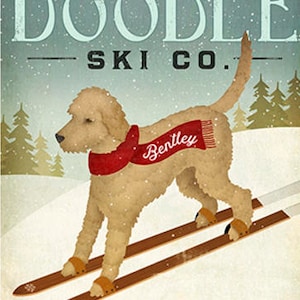 Doodle FREE Custom Personalized Doodle Labradoodle Goldendoodle Schnoodle Whoodle Wheaten Ski Company PRINT by Ryan Fowler Native Vermont