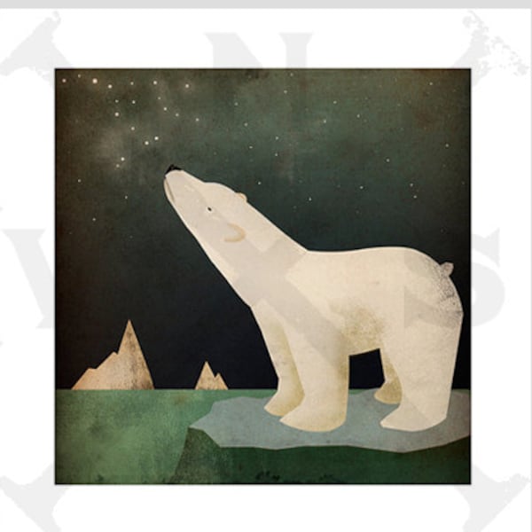 CONSTELLATIONS Polar Bear ILLUSTRATION giclee print SIGNED