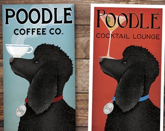 poodle painting on canvas