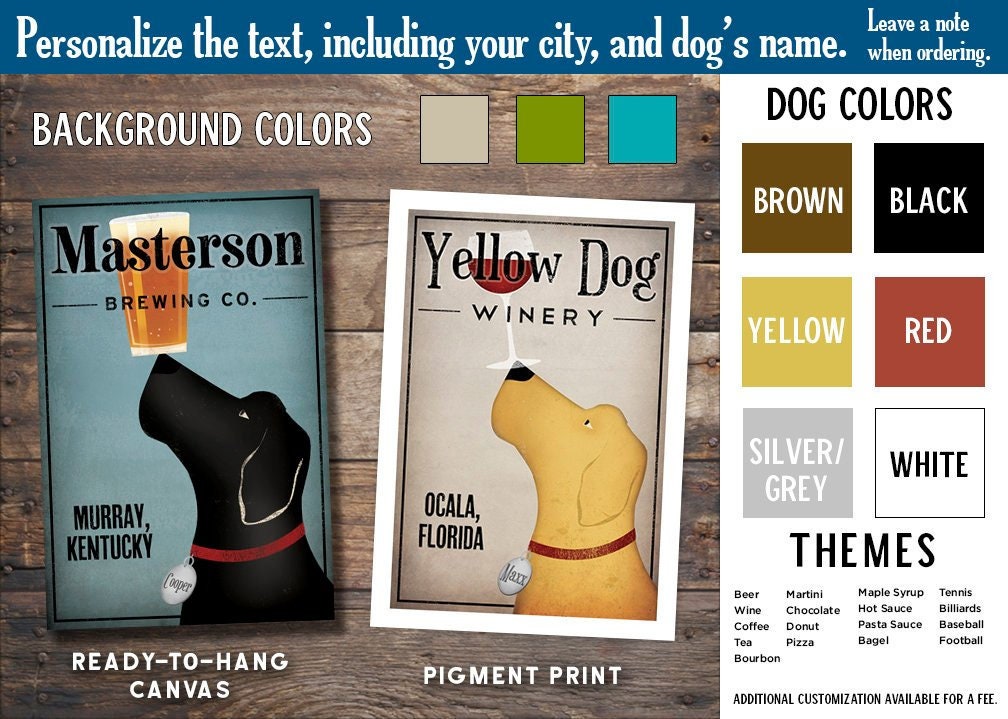 LABRADOR Beer Black Dog Brewing Co. Print Signed Beer Wine Etsy