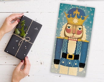 LAST Nutcracker Stretched Canvas Wall Art Ready-To-Hang Signed Fowler Christmas Decor
