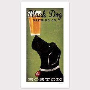 CUSTOM Personalized Brown Dog Craft Beer Brewing Company graphic art illustration GICLEE PRINT Signed image 6