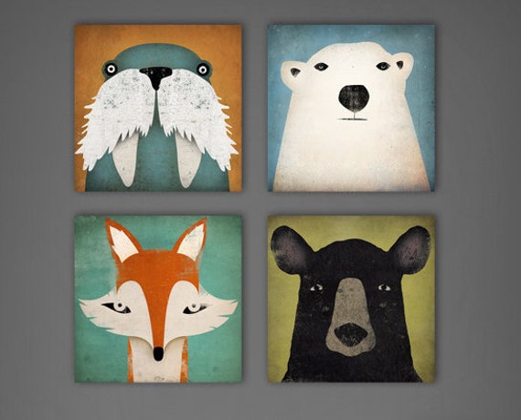 4 8x8x1 5 De Vermont Nativo Arte De La Pared De Lona Estirada Etsy