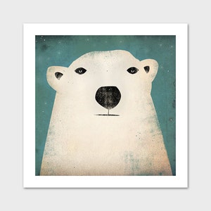 Polar Bear GRAPHIC ART Illustration Druck SIGNIERT