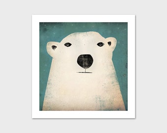 Polar Bear GRAPHIC ART Illustration print SIGNED