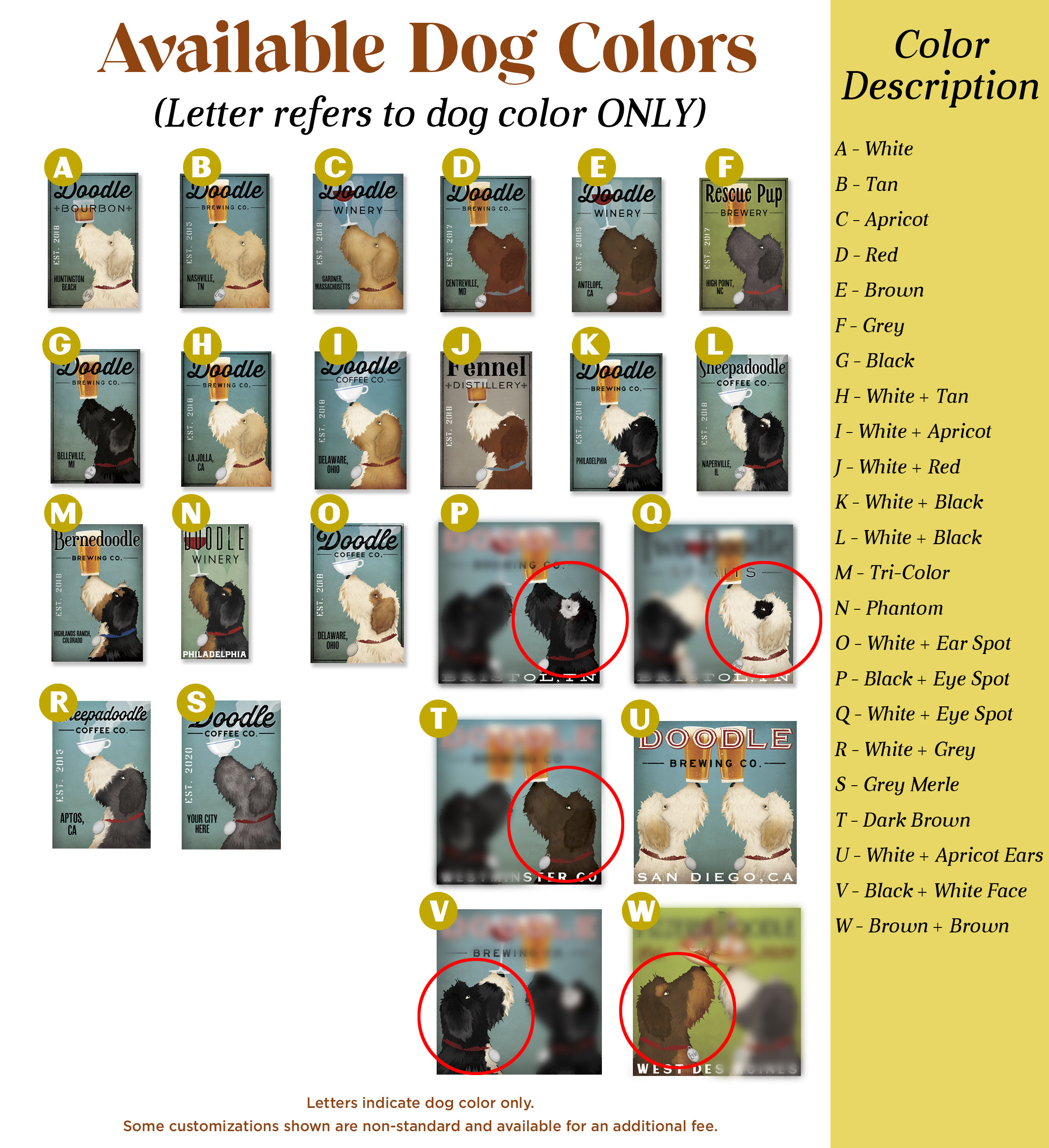 Personalized DOODLE Double Dog Wine Cellars LABRADOODLE Etsy