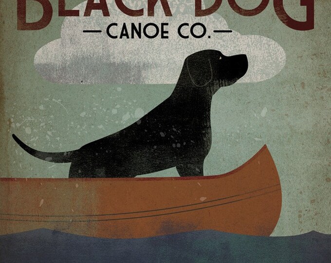LAKE CHAMPLAIN Black Dog Canoe Company Original Illustration GICLEE