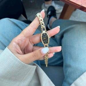 Vintage Style  Bracelet Watch for Women, Minimalist Gold Wristwatch, Small Face Quartz Watch, Elegant Silver or Gold Watch, Gift for Her