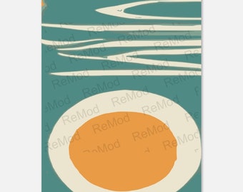 Minimalismus Ei Blau Orange (102) Poster Vertikale Poster Druck Wandkunst Ungerahmt Dekor