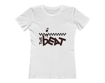 The Beat 80er Jahre Tshirt Schwarz Weiß Achtziger Nostalgie Geschenk kariert T-Shirt für Frauen