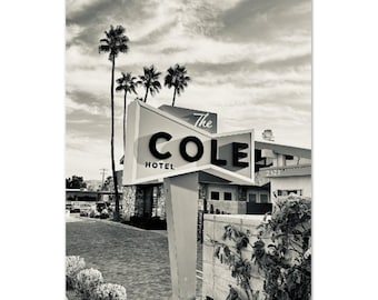 Cole Hotel Hotel Palm Springs Schwarz und Weiß B & W Mid Century Modern MCM Vintage Retro