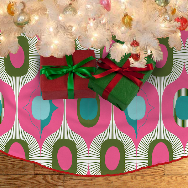 Midcentury Christmas Tree Skirt Etsy
