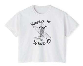 Copy of Copy of Copy of Loco Legend surf silhouette Tee | Boxy women's t-shirt