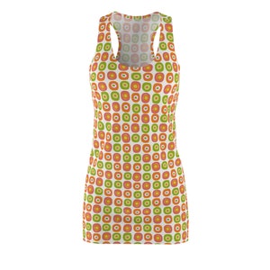Mod Geometric Pink green white (MM48) 1960s 60s Style Dress Retro Fashion Clothing for Women Small Medium Large