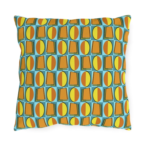 Yellow Blue Pillows Etsy