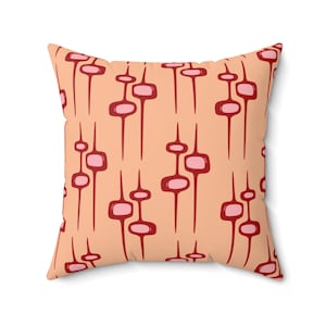 Throw Pillow Cover 14 16 18 20 Mid Century Modern Mcm Retro Geometric Mm36 Pink