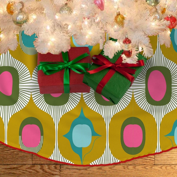 Christmas Tree Skirt MCM Retro Mid Century Modern