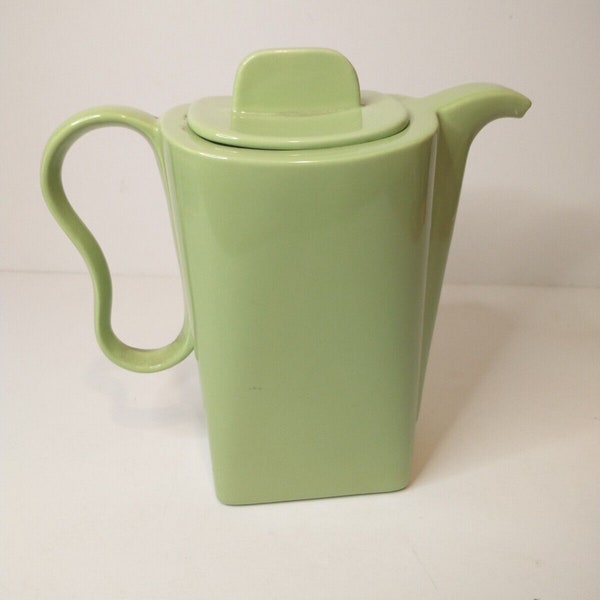 Coffee Tea Pot Pitcher Mid Century Modern Green Franciscan Tiempo Metropolitan